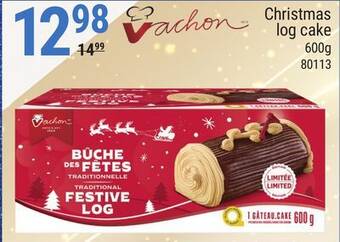 Rossy Vachon christmas log cake offer