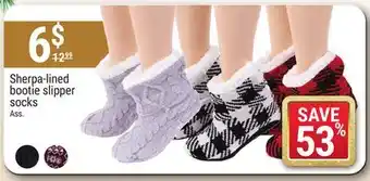 Rossy Sherpa-lined bootie slipper socks offer