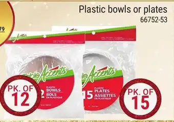 Rossy Trible accents plastic bowls or plates offer