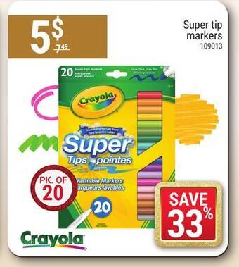 Rossy Crayola super tip markers offer
