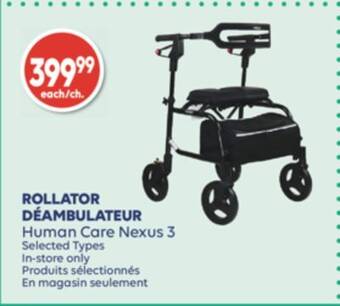 Wellwise by Shoppers Déambulateur human care nexus 3 offer