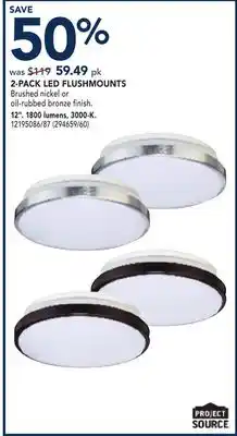 RONA Project source 2-pack led flushmounts offer