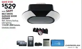 RONA Chamberlain belt-drive garage door opener offer