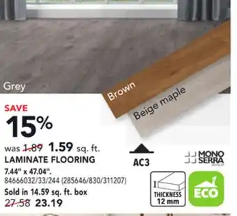 RONA Laminate flooring 7.44 x 47.04 offer