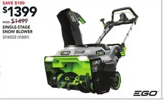 RONA Ego single-stage snow blower offer