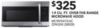 RONA Samsung 1.9 cu. ft. over-the-range microwave hood offer