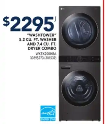 RONA Lg washtower 5.2 cu. ft. washer and 7.4 cu. ft. dryer combo offer