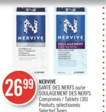 Pharmaprix Nervive santé des nerfs or soulagement des nerfs tablets offer