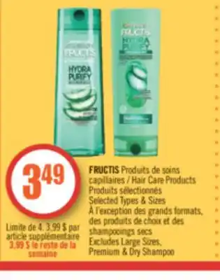 Pharmaprix Garnier fructis hair care products offer