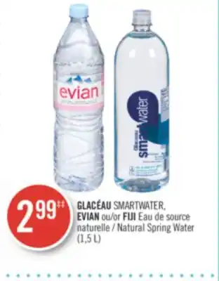 Pharmaprix Glacéau smartwater, evian or fiji natural spring water offer