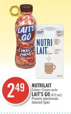 Pharmaprix Nutrilait cream or lait's go offer