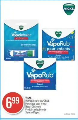 Pharmaprix Vicks inhaler or vaporub nasal ointment offer