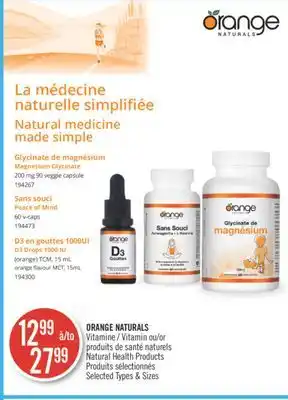 Pharmaprix Orange naturals vitamin or natural health products offer