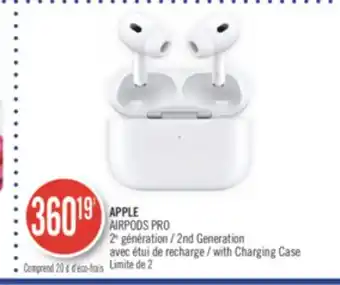 Pharmaprix Apple airpods pro 2nd generation with charging case offer