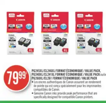 Pharmaprix Canon pg245xl/cl246xl value pack, pg240xl/cl241xl value pack or pg260xl/cl261 value pack offer