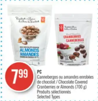 Pharmaprix Pc chocolate covered cranberries or almonds offer