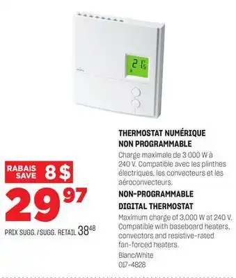 BMR Thermostat numérique non programmable offer