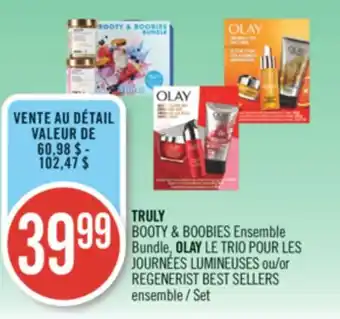 Pharmaprix Truly booty & boobies ensemble bundle, olay le trio pour les journees lumineuses or regenerist best sellers set offer