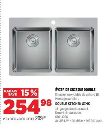 BMR Évier de cuisine double offer