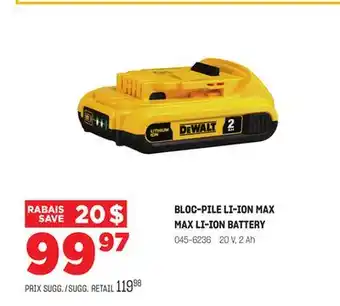 BMR Bloc-pile li-ion max offer
