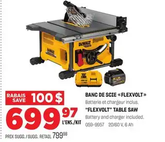 BMR Banc de scie flexvolt offer