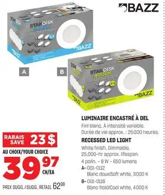 BMR Luminaire encastré à del offer