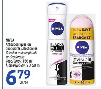 Uniprix Nivea antisudorifiques ou déodorants sélectionnés/selected antiperspirants or deodorants offer