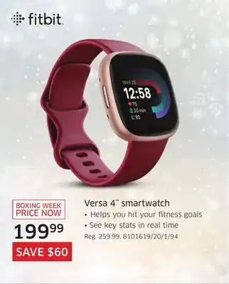 The Source Fitbit versa 4 smartwatch offer
