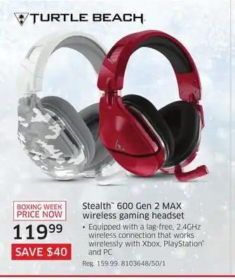 The Source Turtle beach stealth 600 gen 2 max wireless gaming headset offer