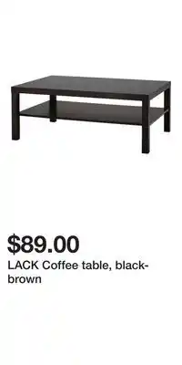 IKEA Lack coffee table, black-brown offer