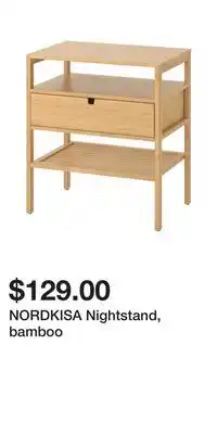 IKEA Nordkisa nightstand, bamboo offer