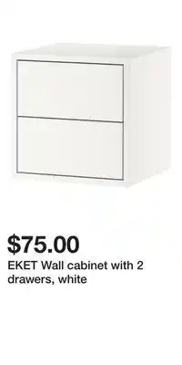 IKEA Eket wall cabinet with 2 drawers, white offer