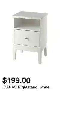 IKEA Idanäs nightstand, white offer