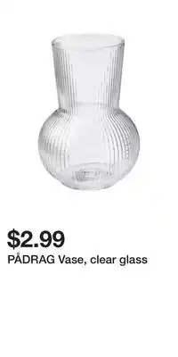 IKEA Pådrag vase, clear glass offer