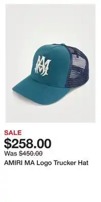 Holt Renfrew Amiri ma logo trucker hat offer