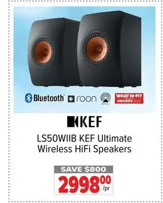 2001 Audio Video Kef ultimate wireless hifi speakers offer