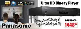 2001 Audio Video Panasonic ultra hd blu-ray player offer