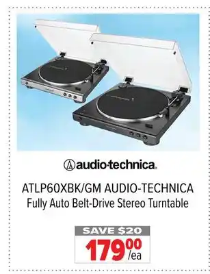 2001 Audio Video Audio-technica fully auto belt-drive stereo turntable offer