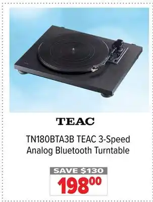 2001 Audio Video Teac 3-speed analog bluetooth turntable offer