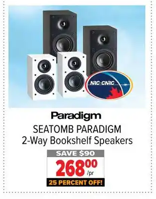 2001 Audio Video Paradigm 2-way bookshelf speakers offer