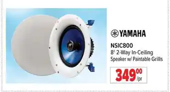 2001 Audio Video Yamaha 8|| 2-way in-ceiling speaker w/ paintable grills offer