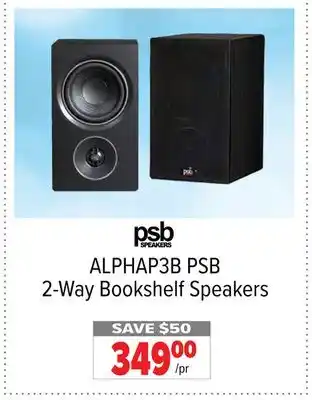 2001 Audio Video Psb 2-way bookshelf speakers offer