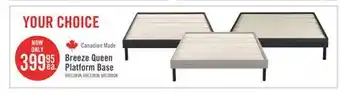 The Brick Breeze queen platform base - dark grey offer