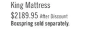 The Brick Stearns & foster founders collection crystal palace pillowtop king mattress offer