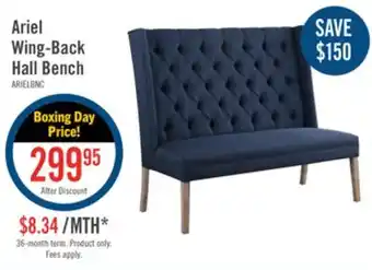 The Brick Ariel wing-back hall bench offer