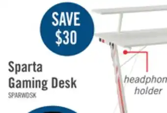 The Brick Sparta gaming desk - white offer