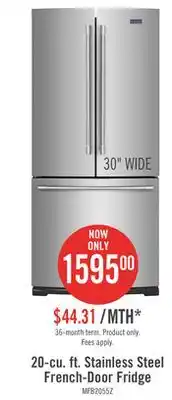 The Brick Maytag 20 cu. ft. french-door refrigerator mfb2055frz offer