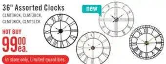 The Brick 36 assorted clocks offer