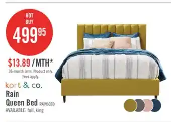 The Brick Rain queen platform bed - green offer