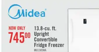 The Brick Midea 13.8 cu. ft. convertible upright refrigerator-freezer - mu138swar1rc1 offer